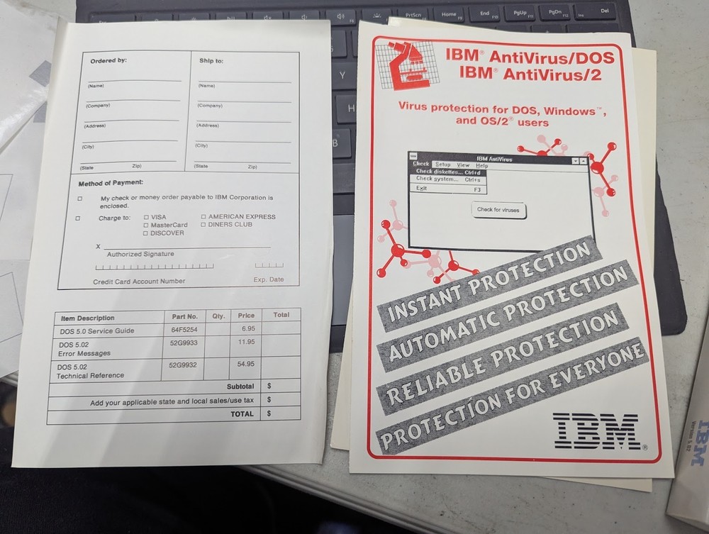 IBM DOS 5.0 Version 5.02 Programming Family - Complete Set with 3 Diskettes,