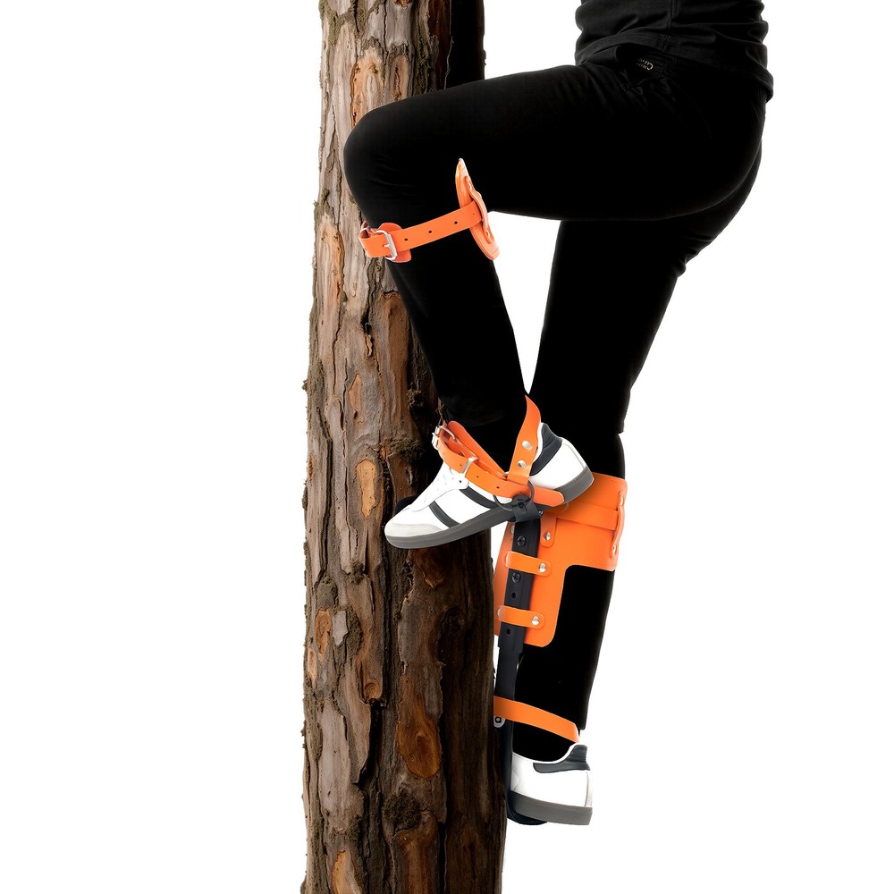 Adjustable Tree Climbing Spike Set Pole Climbing Spurs Steel Climber Strap Gaffs