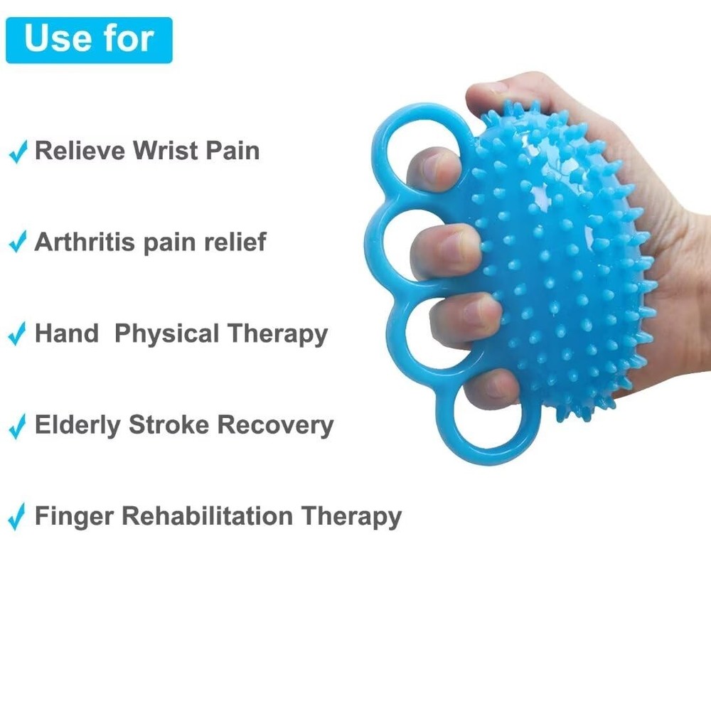 Finger Exerciser Balls for Hand Physical Therapy, Grip Strength Blue-1