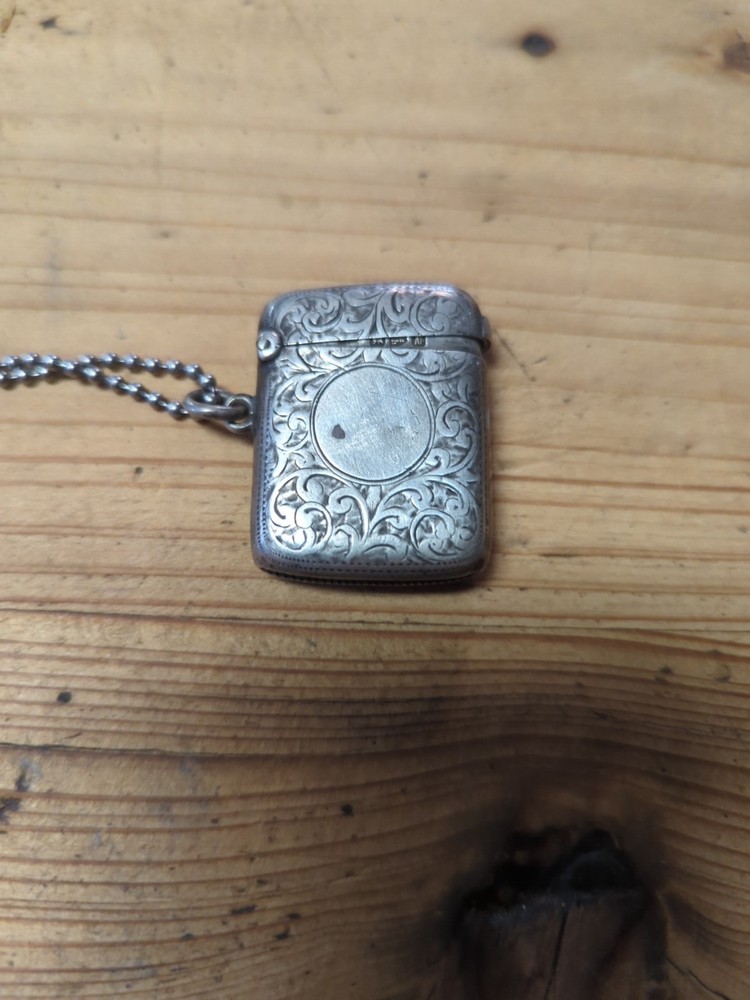 Vesta Lighter Solid Silver Birm 1936 Military Ties As Shown