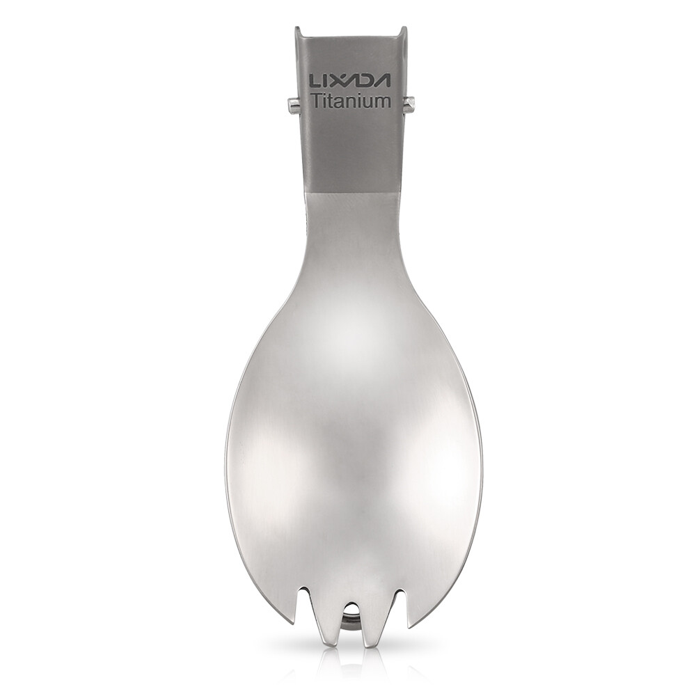 Half Polished Folding Spork Lightweight Dinner U3B9