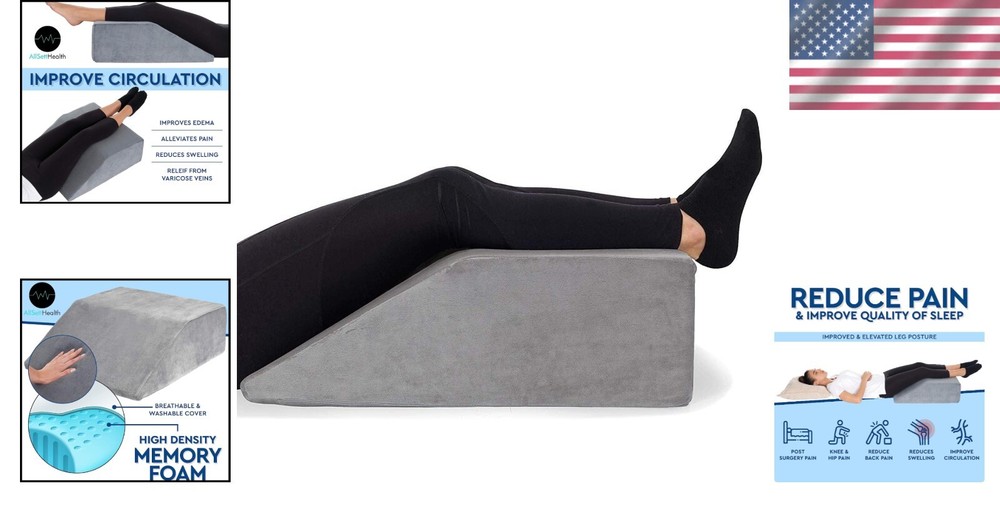 Soft Elevating Memory Foam Pillow - Leg & Foot Support for Enhanced Circulation