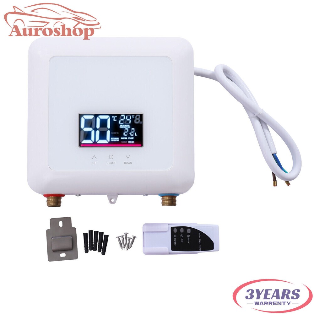 Tankless Hot Water Instant Heater Electric Shower Kitchen Boiler Bath 5500W 110V