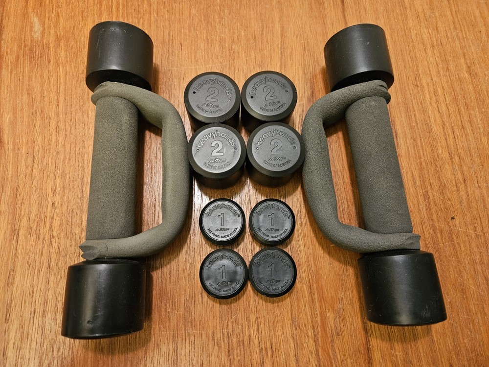 Heavy Hands Multipac Multi-Set Workout Weights 1, 2, 3 AMF Dumbbells NO CASE
