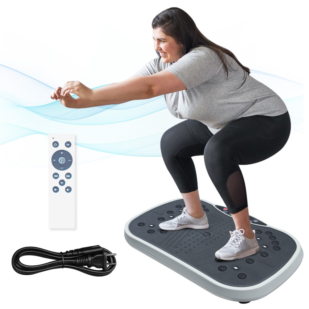 Vibration Exercise Platform - Weight Loss & Toning Training Machine Grey