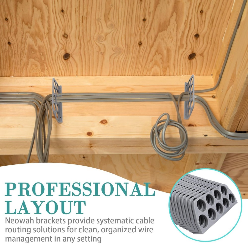 50 Pack Cable Chase-Wire Bracket, Cable Support Wire Bracket Holder for NMB E...