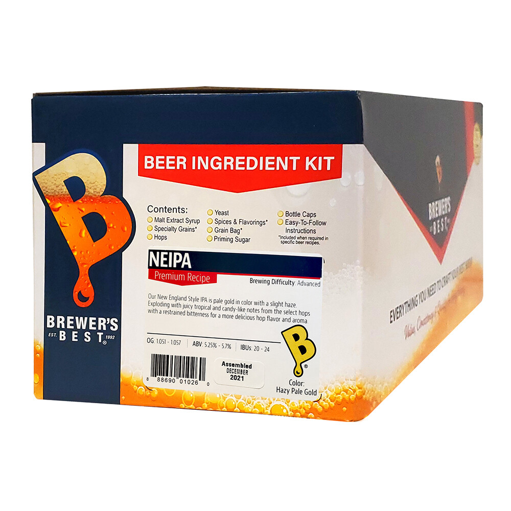 Brewer's Best NEIPA (New England IPA) Five Gallon Beer Making Ingredient Kit