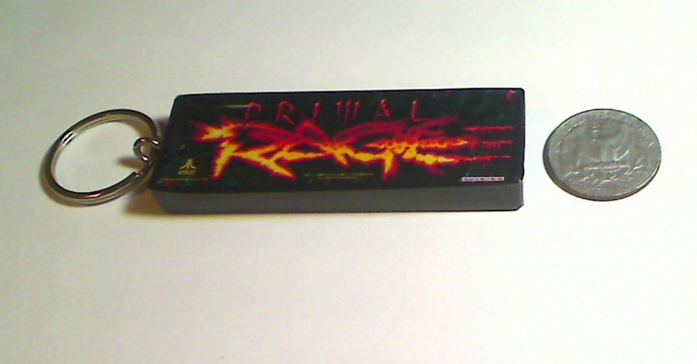 Primal Rage Arcade Marquee Coin Door accessory Keychain