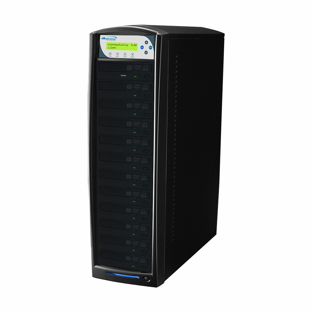 SharkCopier 11 Target 24X CD DVD Duplicator Copier Tower with 2 TB HDD + USB 3.0