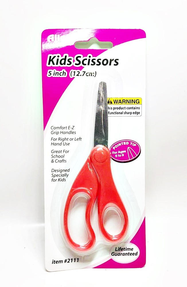 Allary #2111 Kids Scissors, 5 Inch (Red)