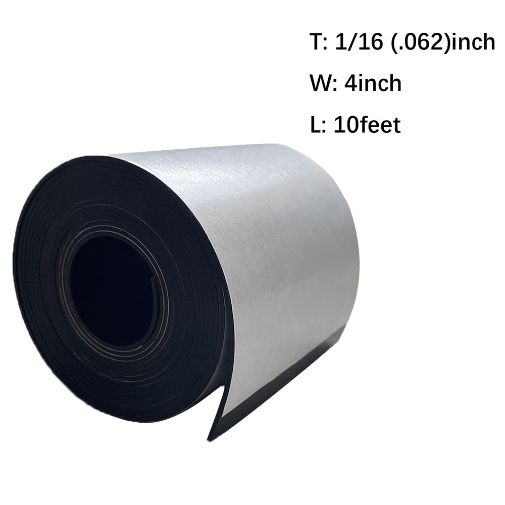 Self Adhesive Rubber Sheet 4 x 10 x 1/16 Thick
