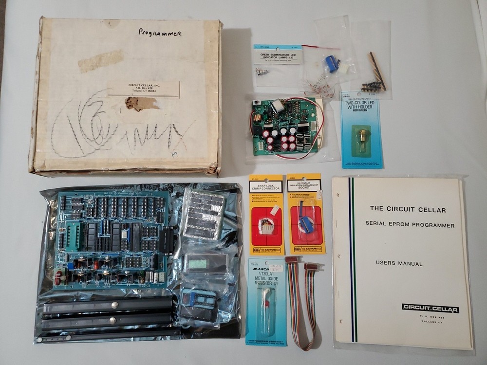 Vintage Circuit Cellar Serial EPROM Programmer 1986 Board Kit - UNTESTED AS IS