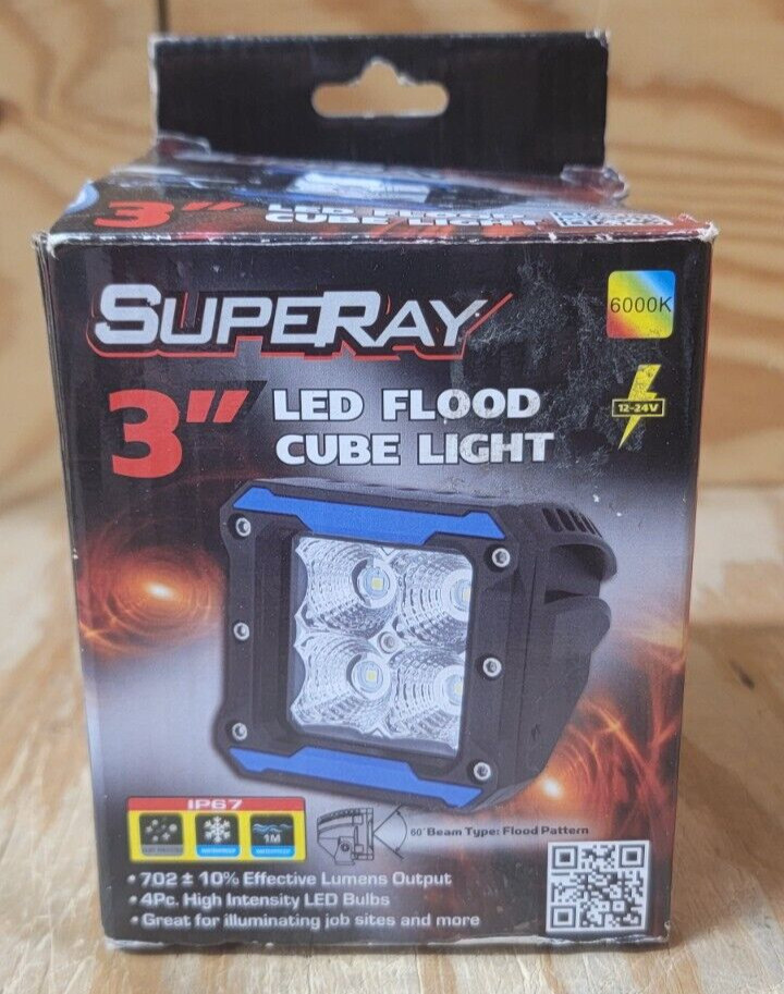 SupeRay 3" LED Flood Cube Light