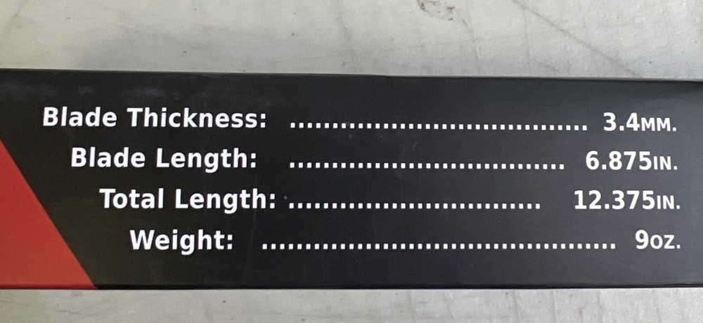 TRS Threat Response Solutions Survival Commando Field Knife with sheath