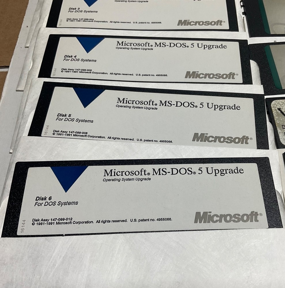Microsoft MS-DOS Operating System Version 5 5.25" Floppy Disk Install Plus More