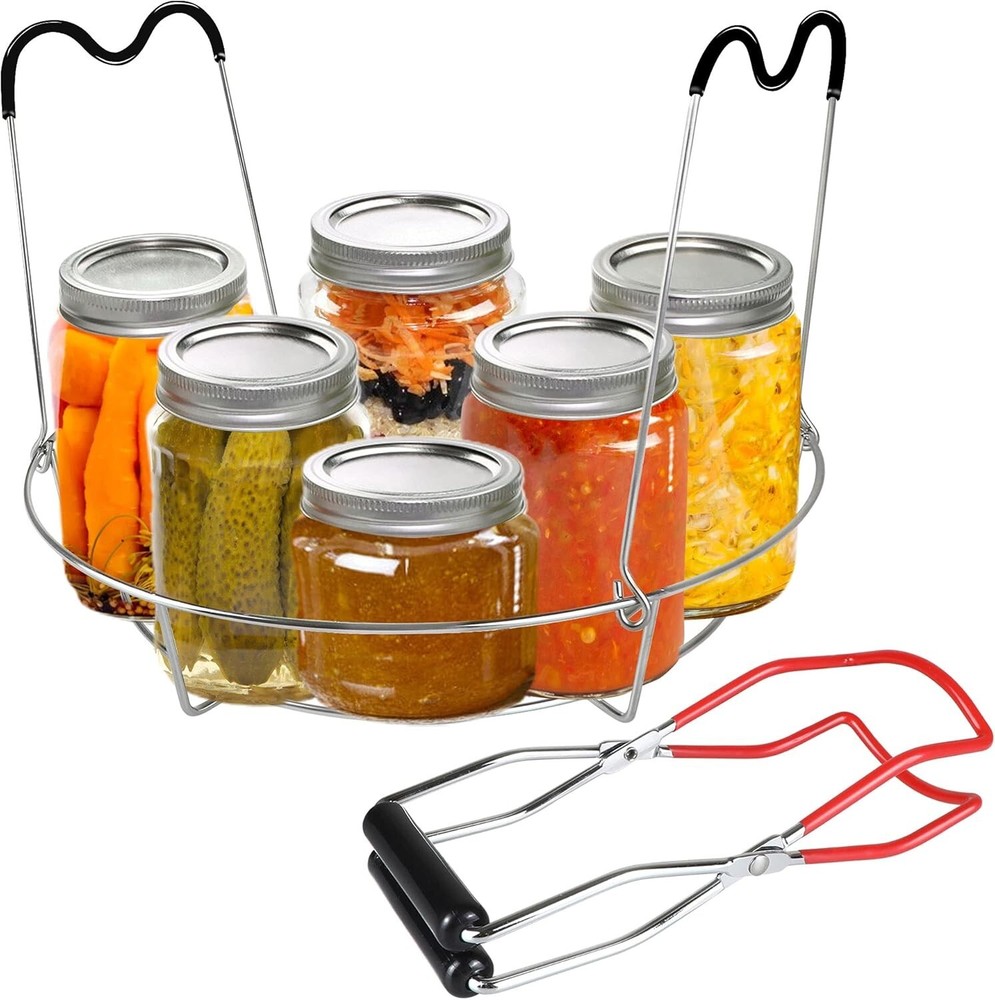 Multi-Functional Canning Rack with Expandable Features and Silicone Grips