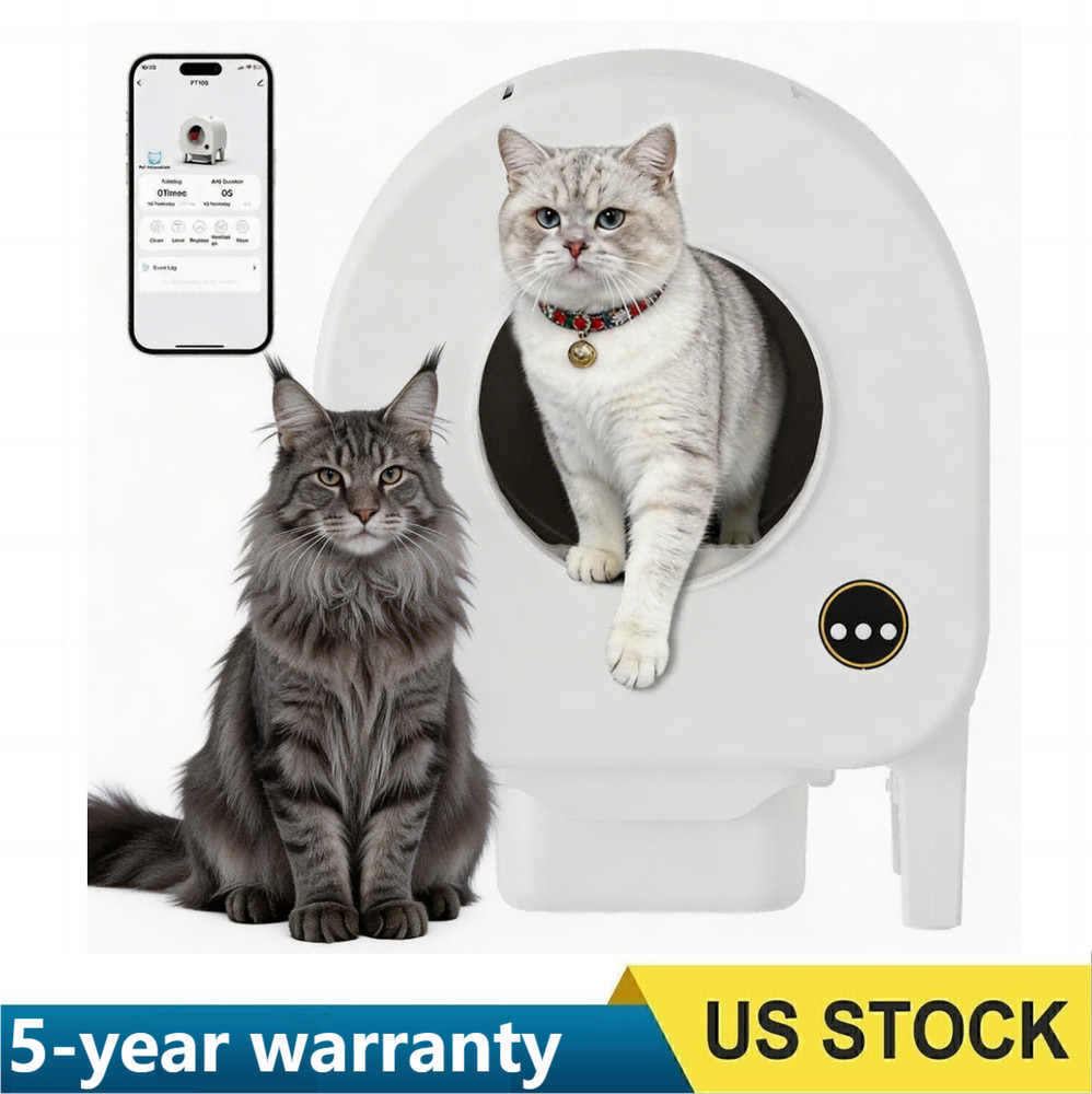 Self Cleaning Litter Box for Multiple Cats, Automatic Cat Litter Box App Control