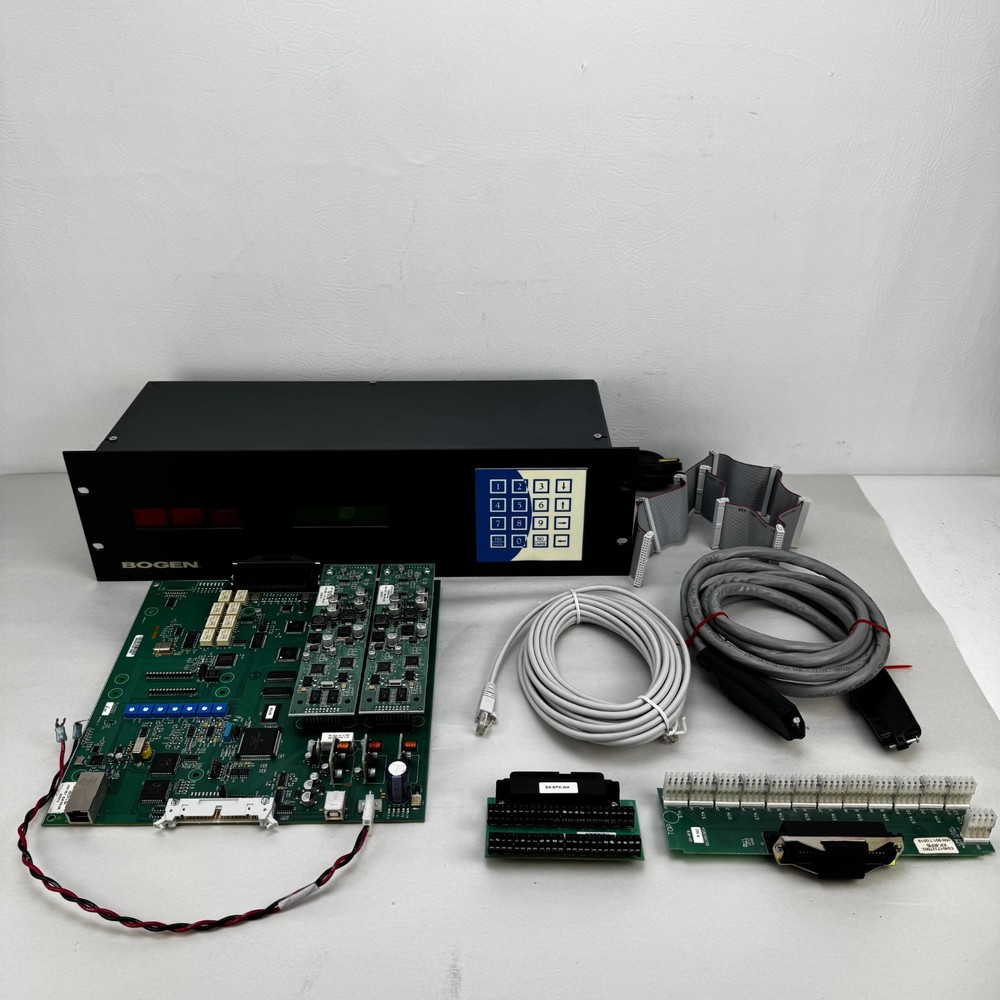 Valcom VECPU-5A Paging Control System w/ Daughter Cards &  Bogen Master Clock