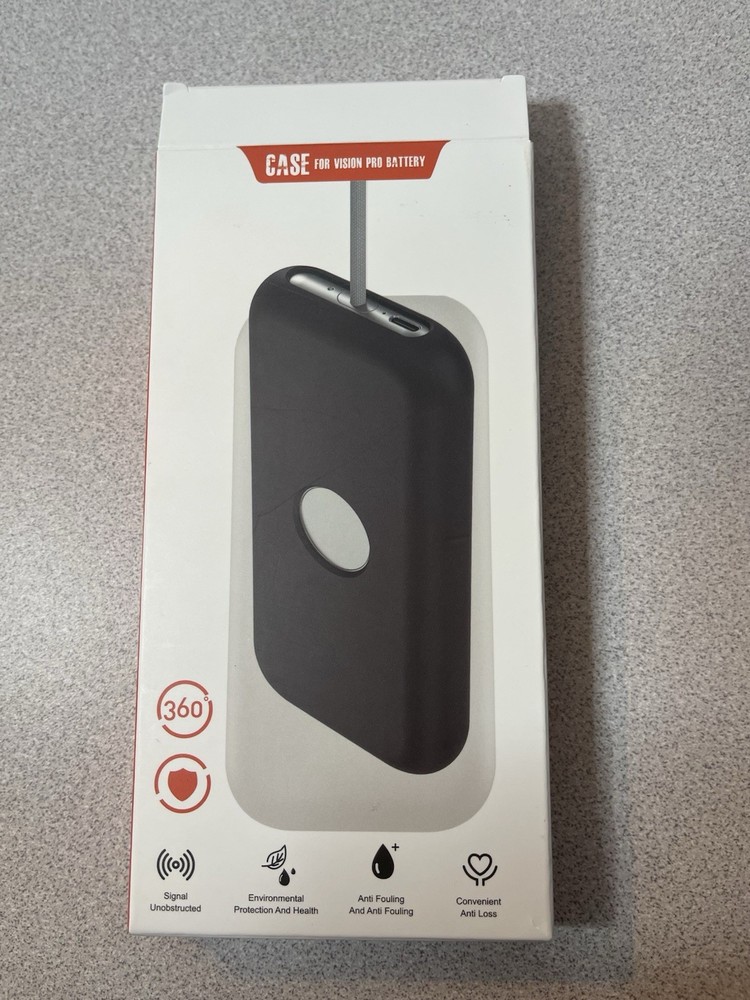 Case Compatible with Apple Vision Pro Battery Case - Silicone Holder Black
