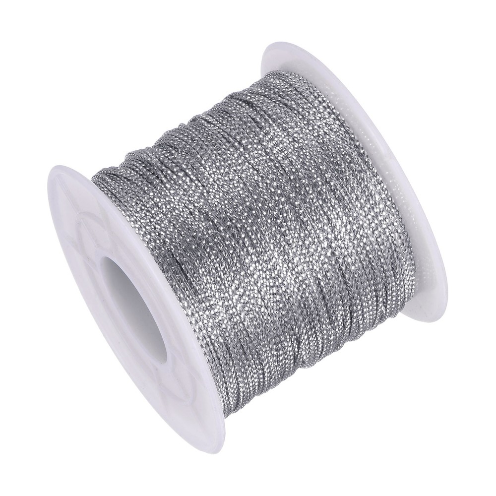 Metallic Cord 1mm 109 Yards Tinsel Rope Thread String Silver