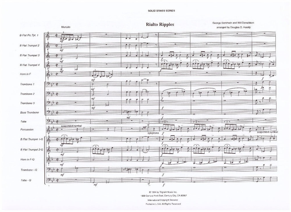 Brass Quintet, Handel to Gershwin Music Bundle #3