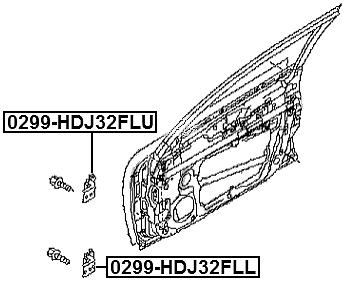 Front Left Door Lower Hinge Febest 0299-HDJ32FLL Oem 82420-4P00A