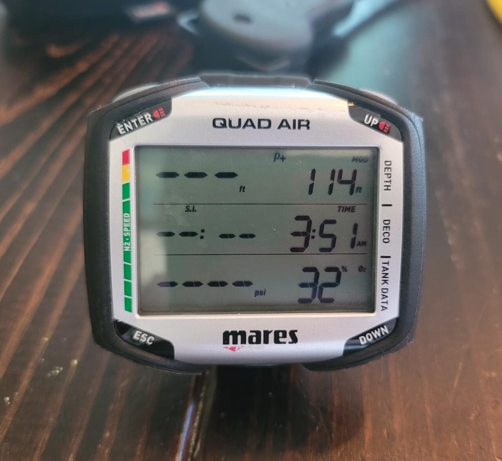 Mares 495123 Quad Air Dive Computer W/ LED Transmitter
