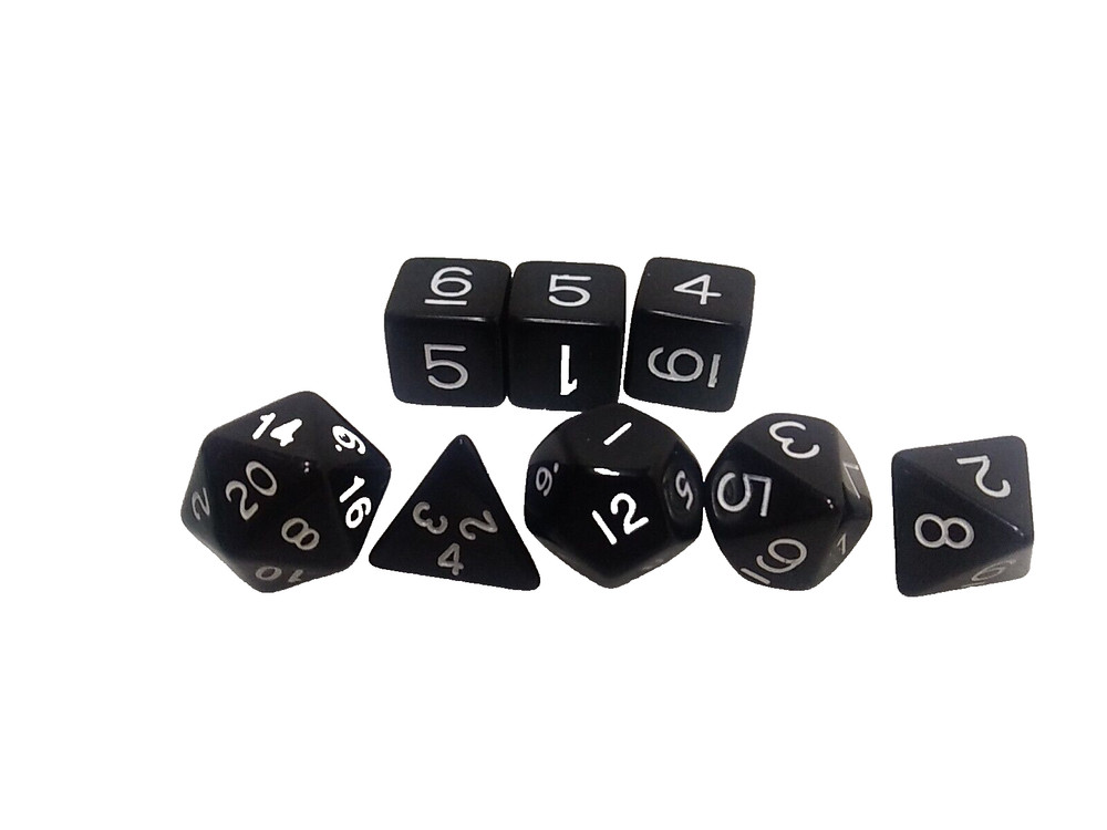 DUNGEONS N DRAGONS COMPATIBLE DICE SET
