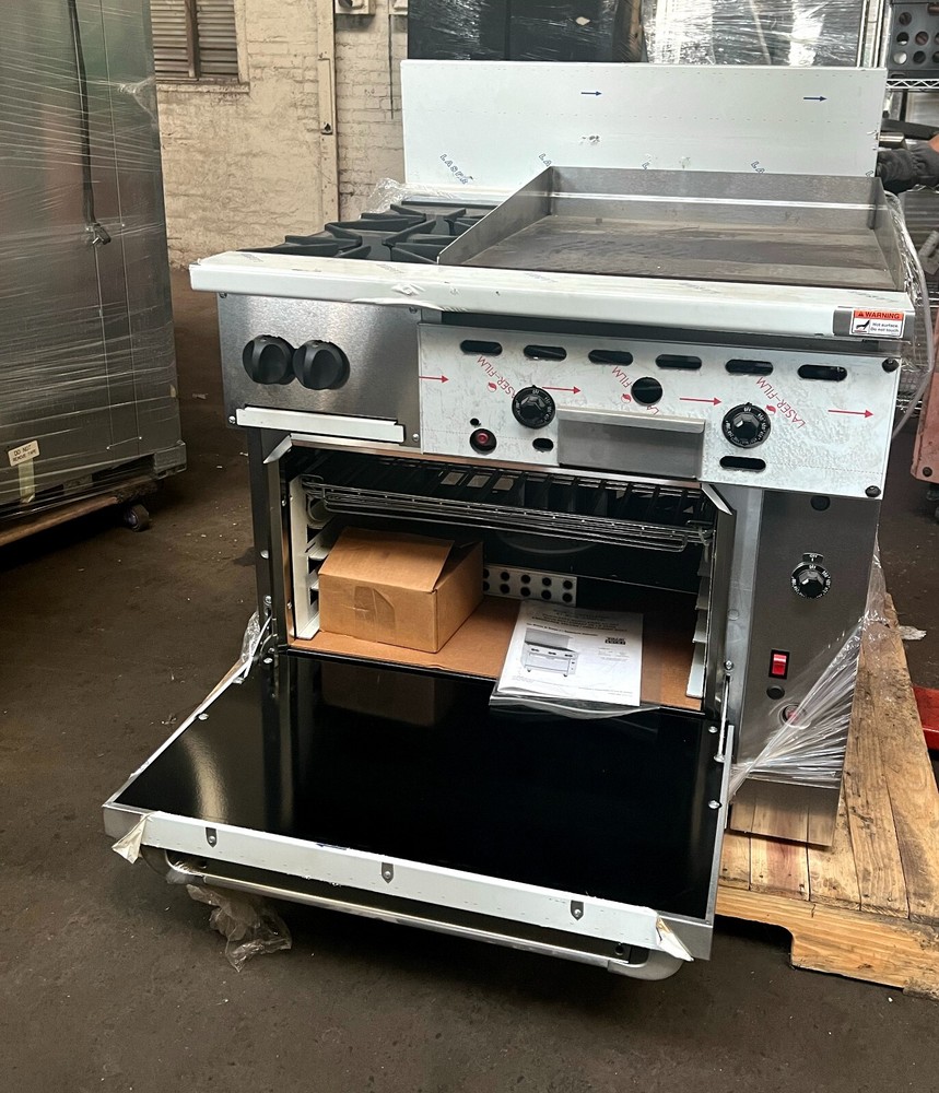 Vulcan 36S-2B24GT Endurance 36" Gas 2 Burner Range w/ 24" Thermostatic Griddle