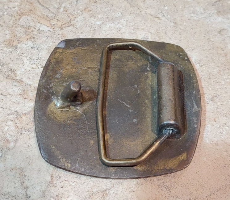 Vintage DC Superman Solid Brass Belt Buckle 2.5" x 2.5"