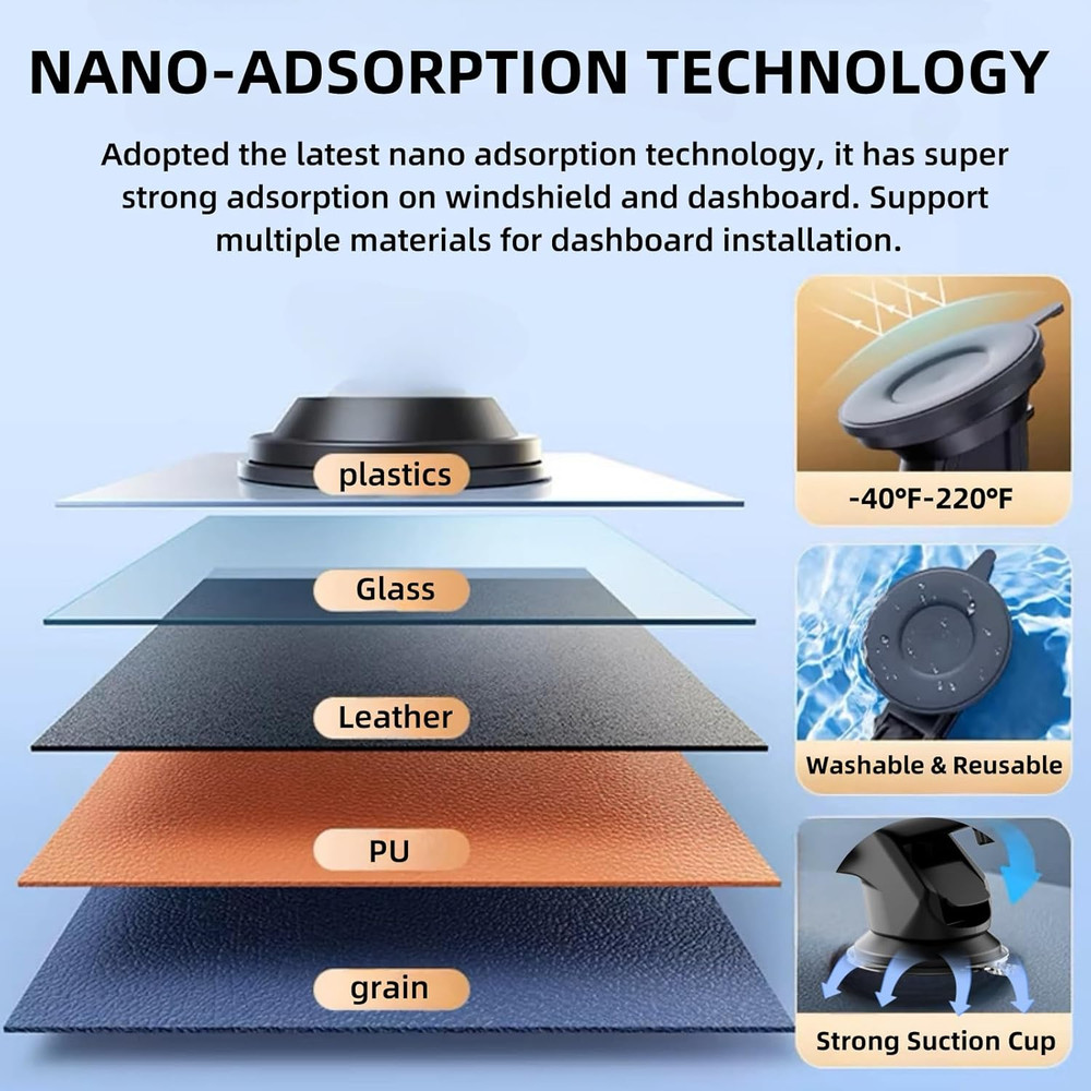 Extended Carplay Mount, 360° Flexible Windshield Dashboard Suction Cup Bracket R