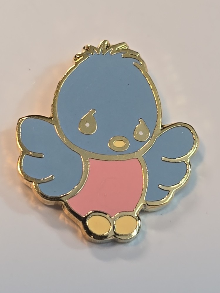 Bluebird Lapel Pin Small Size Pink & Blue Colors