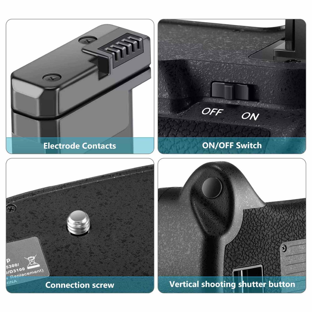 For Nikon D3100 D3200 D3300 D5300 Camera Vertical Battery Handle Grip Part