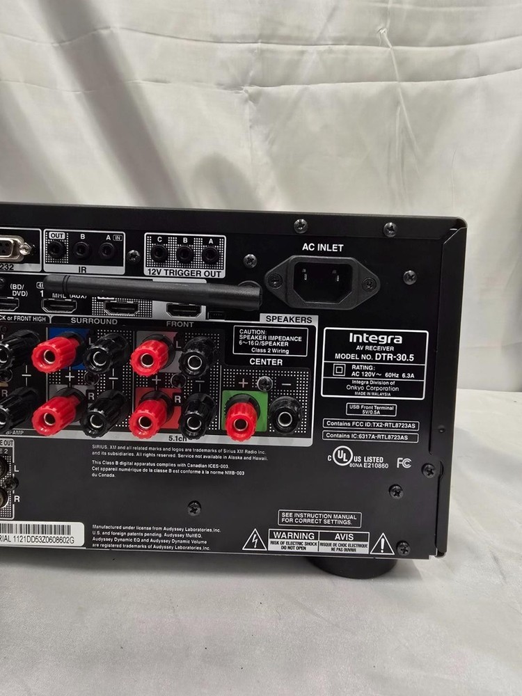 Integra DTR-30.5 7.2 AV Receiver Tested Working Good Condition