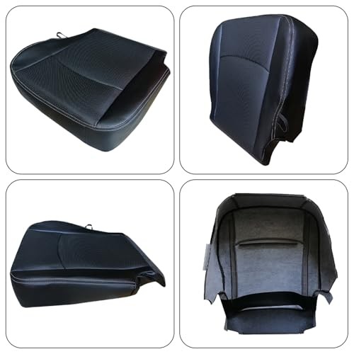 Front Driver Side Bottom Artificial Leather Seat Cover Front Left Side Black
