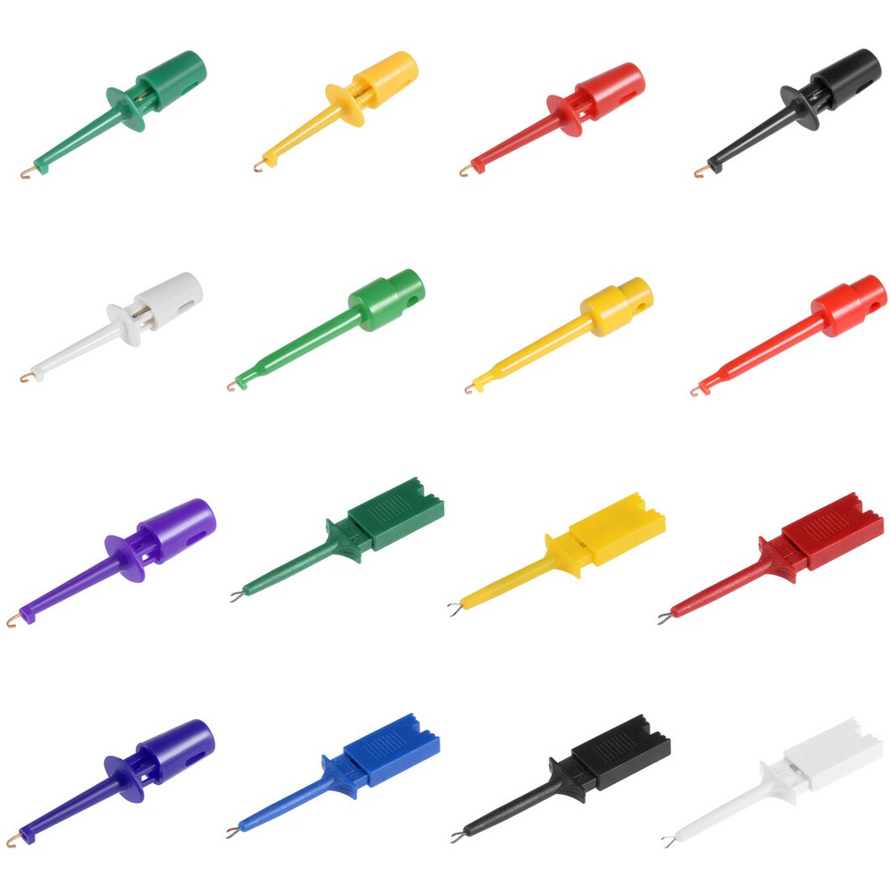 Various Color Test Hook Clip Grabber Probe Solderable for Electronic Testing