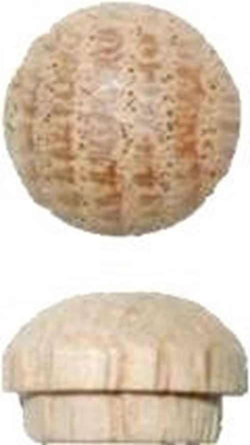 (50 Pack) 3/8" Turned Oak Screw Hole Buttons