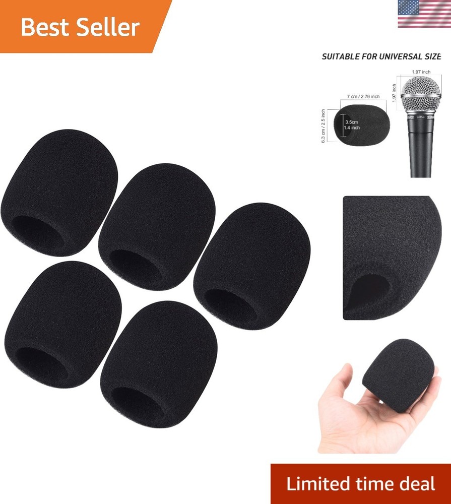 Professional Foam Microphone Windscreen Set: 5 Covers for Clean Singing