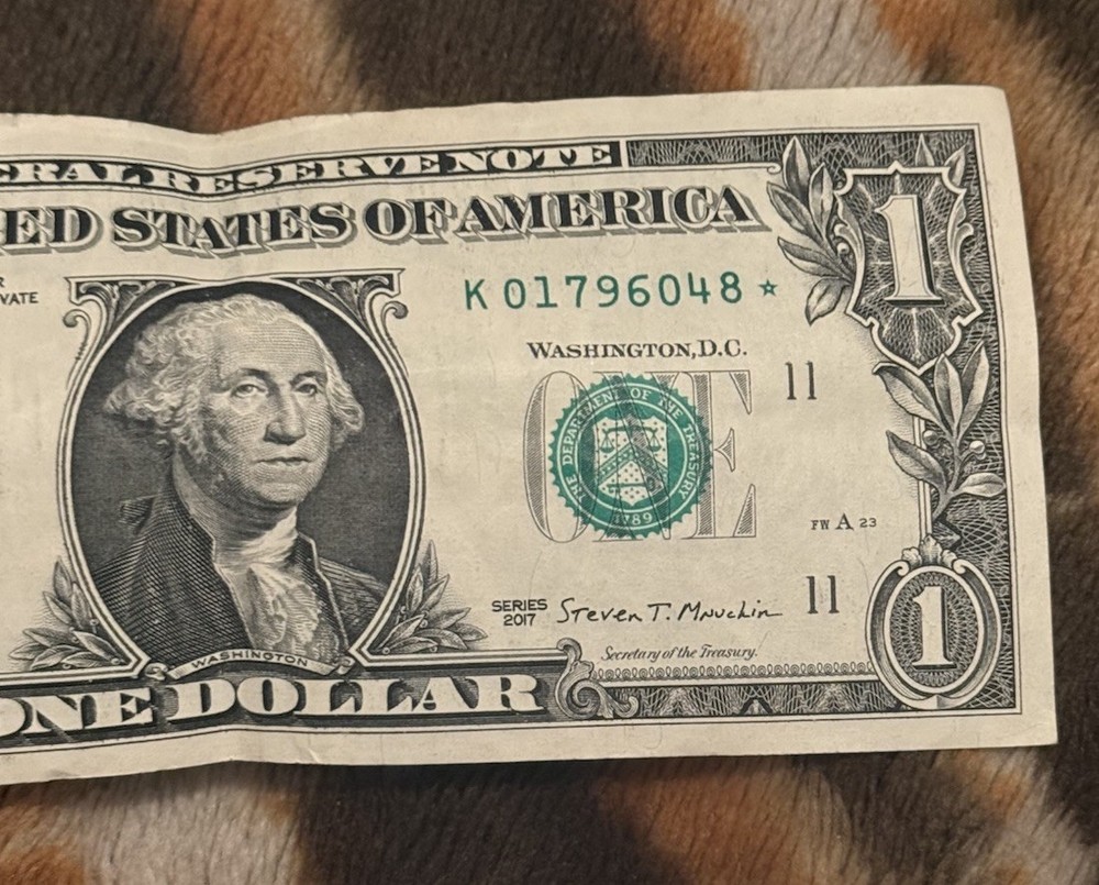 Billete D 1 Dólares Con Error