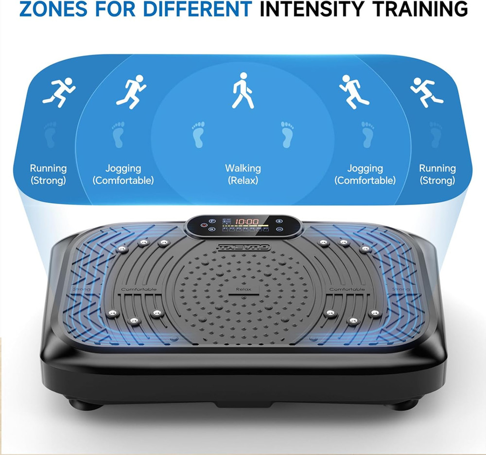 Vibration Plate Exercise Machine, 199 Adjustable Speeds, 450 Lbs Capacity