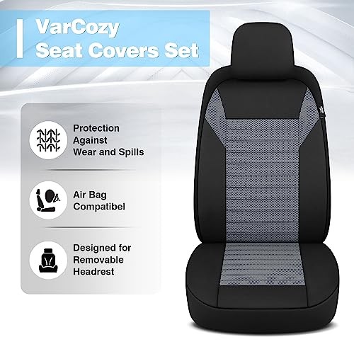Car Seat Covers Front Set 3D Air Mesh, Breathable Premium Front Pair GREY