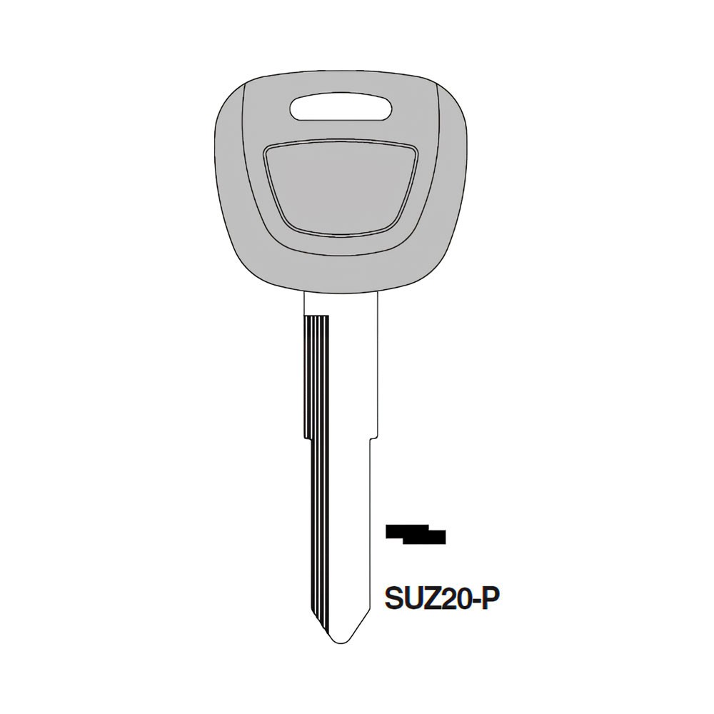 SUZ20-P Plastic Head Key Blank Nickel