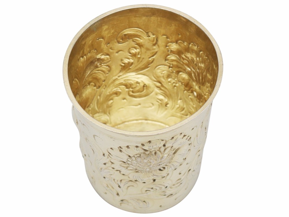 Antique German Silver Gilt Beaker - Pre-1800