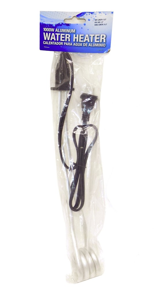 2 - 1000W Immersion Water Heater Portable Electric Submersible 13.5 Inch Boiler