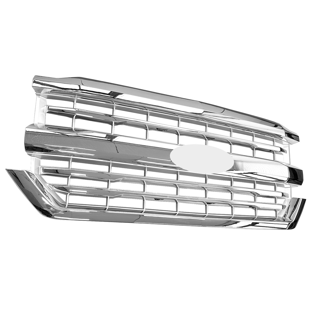 For 2016 2017 2018 Chevy Silverado 1500 Front Bumper Upper Grille Chrome Silver