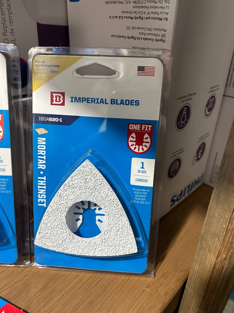 2-pack Imperial Blades IBOA620-1 Mortar Thinset Oscillating Tool Triangular