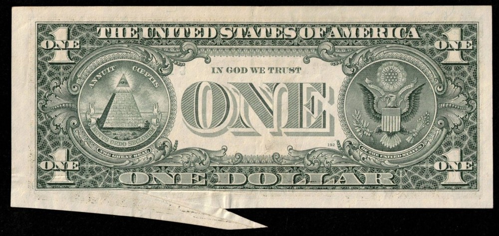 1988A $1 FRN "PAPER-JAM ERROR"