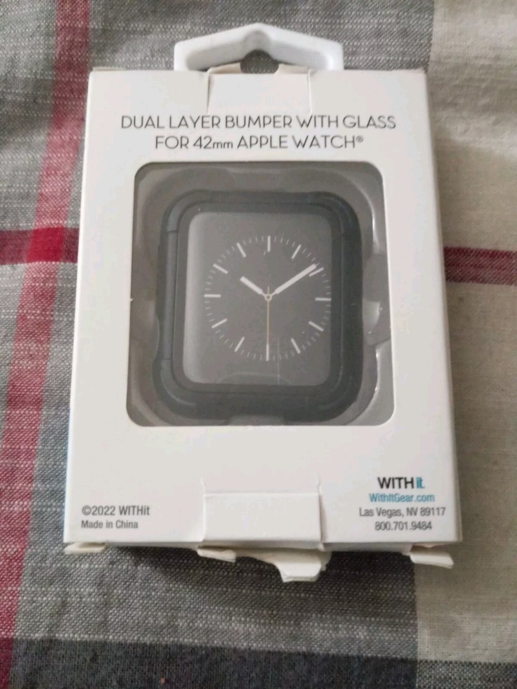 Withit Protective Bumper With Glass For 42mm Apple Watch