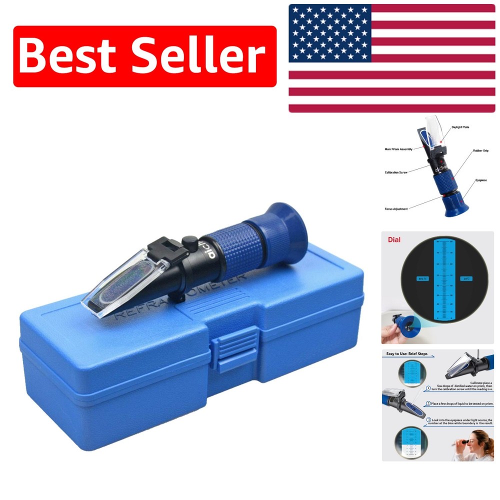 Accurate 0-80% Sugar Content Refractometer with Automatic Temperature Control