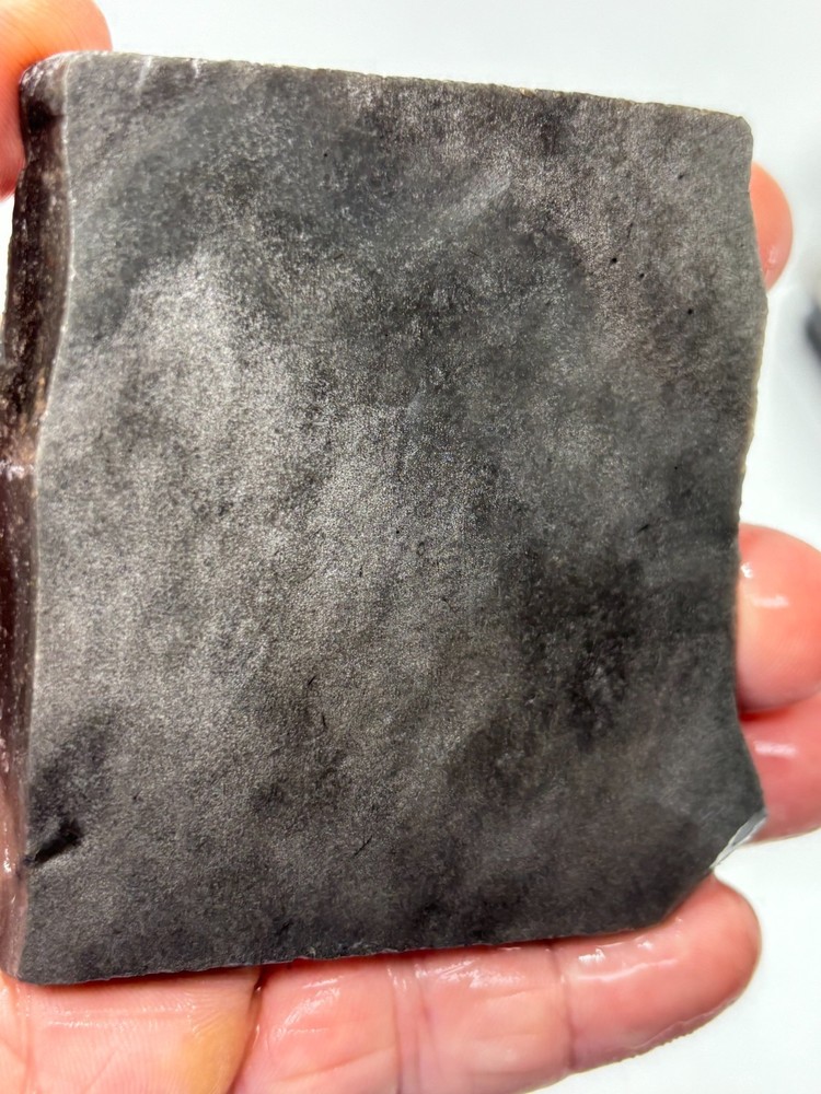 Silver Sheen Obsidian Lapidary Cabbing Knapping Combo ship avail